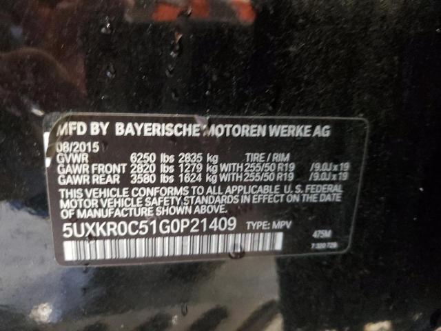 2016 BMW X5 XDRIVE3 - 5UXKR0C51G0P21409