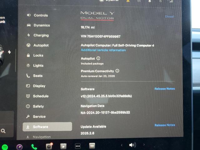 2023 TESLA MODEL Y 7SAYGDEF4PF959967