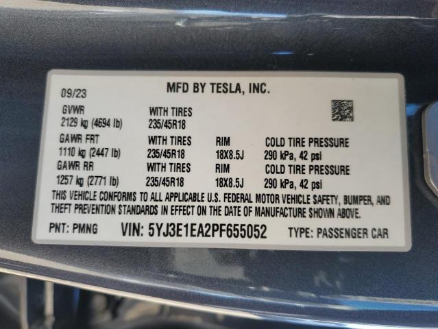 2023 TESLA MODEL 3 - 5YJ3E1EA2PF655052