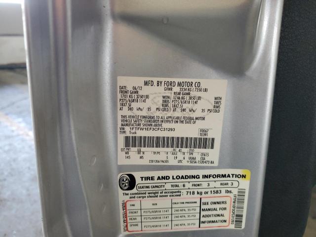 1FTFW1EF3CFC31293 2012 FORD F-150