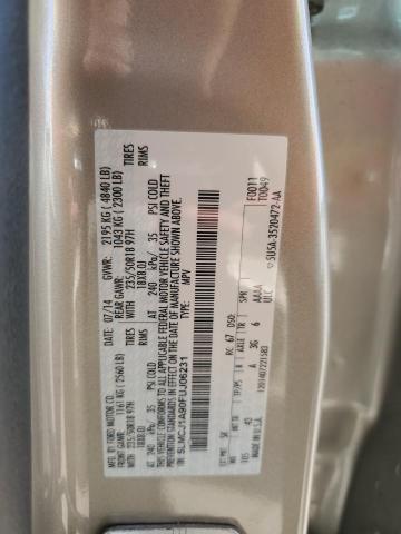 2015 LINCOLN MKC 5LMCJ1A90FUJ06231