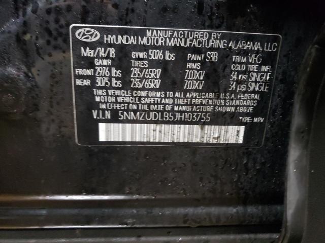 2018 HYUNDAI SANTA FE S - 5NMZUDLB5JH103755