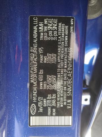 5NMJBCAE1NH140639 2022 HYUNDAI TUCSON