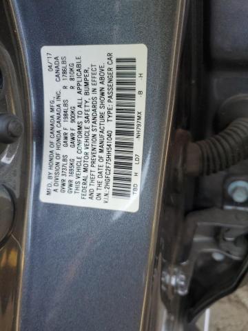 2017 HONDA CIVIC EX - 2HGFC2F75HH541040
