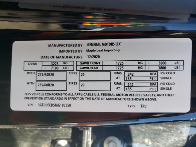 2021 GMC SIERRA K15 3GTU9FED5MG193558