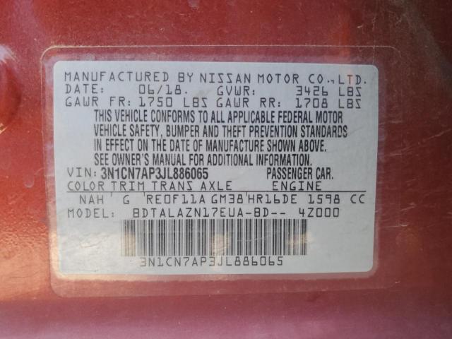 2018 NISSAN VERSA 3N1CN7AP3JL886065