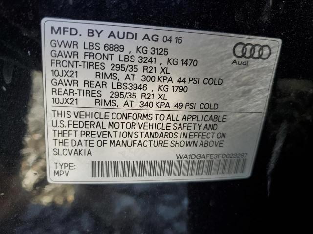 2015 AUDI Q7 PRESTIG - WA1DGAFE3FD023287