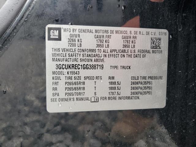 2016 CHEVROLET SILVERADO - 3GCUKREC1GG388719