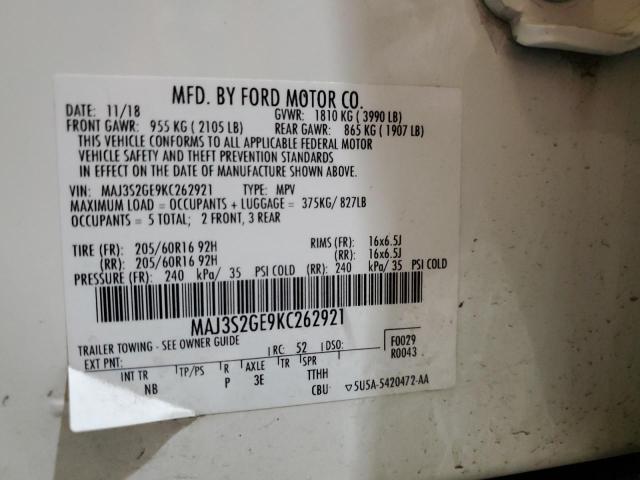 2019 FORD ECOSPORT S - MAJ3S2GE9KC262921