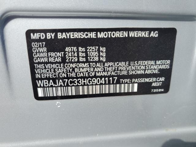 2017 BMW 530 XI WBAJA7C33HG904117