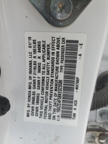 2019 HONDA INSIGHT EX 19XZE4F58KE023586