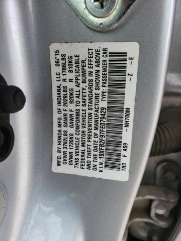 2015 HONDA CIVIC EXL 19XFB2F97FE079429