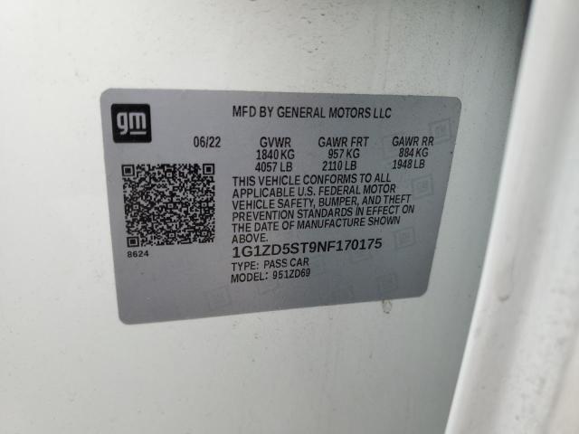 2022 CHEVROLET MALIBU LT - 1G1ZD5ST9NF170175