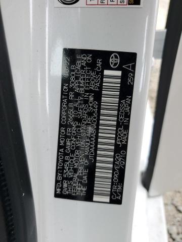 2022 TOYOTA MIRAI LE JTDAAAAA8NA006449