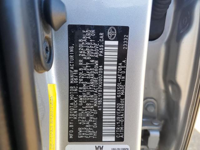 2019 TOYOTA AVALON XLE - 4T1BZ1FB7KU007094