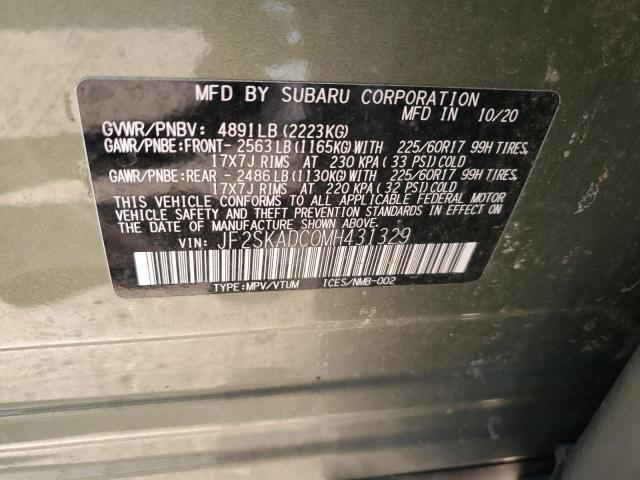 2021 SUBARU FORESTER - JF2SKADC0MH431329