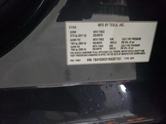 2024 TESLA MODEL Y - 7SAYGDED1RA307161
