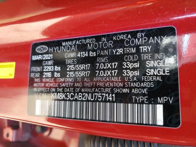 2022 HYUNDAI KONA SEL - KM8K3CAB2NU757141