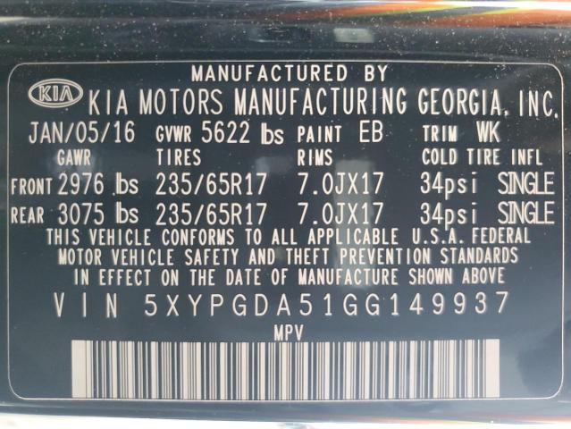 2016 KIA SORENTO LX - 5XYPGDA51GG149937