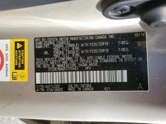 2015 LEXUS RX 350 - 2T2ZK1BA0FC170463