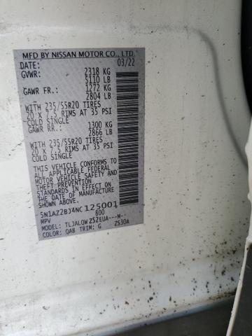 2022 NISSAN MURANO SV - 5N1AZ2BJ4NC125001
