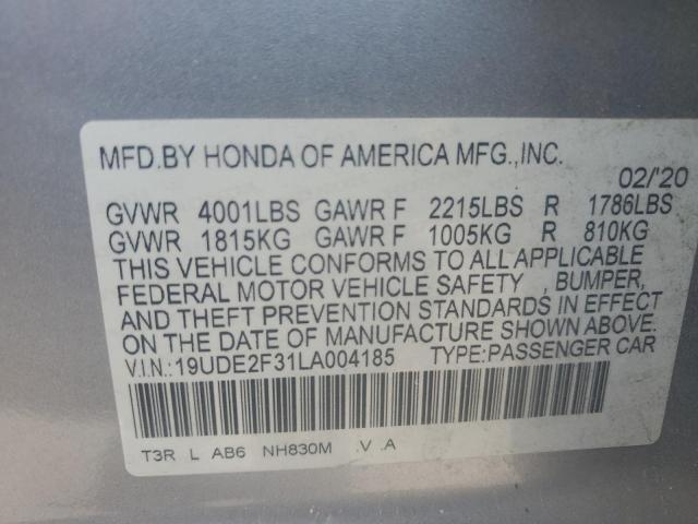 2020 ACURA ILX - 19UDE2F31LA004185