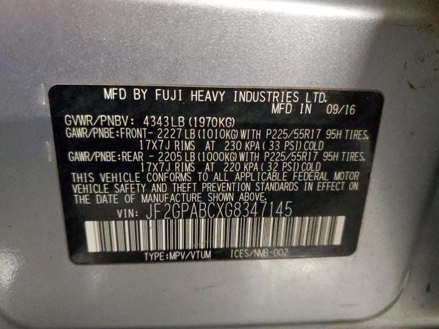 2016 SUBARU CROSSTREK - JF2GPABCXG8347145