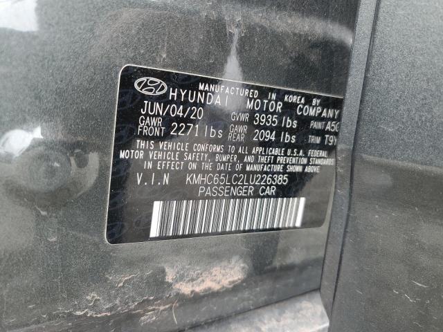 2020 HYUNDAI IONIQ BLUE - KMHC65LC2LU226385