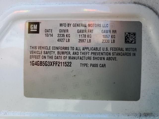 2015 BUICK LACROSSE - 1G4GB5G3XFF211522