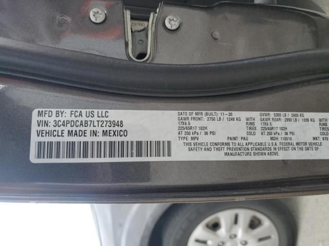 2020 DODGE JOURNEY SE - 3C4PDCAB7LT273948