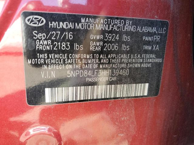 2017 HYUNDAI ELANTRA SE - 5NPD84LF3HH139460