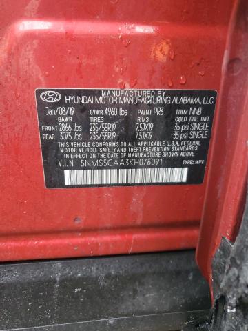 2019 HYUNDAI SANTA FE L 5NMS5CAA3KH076091