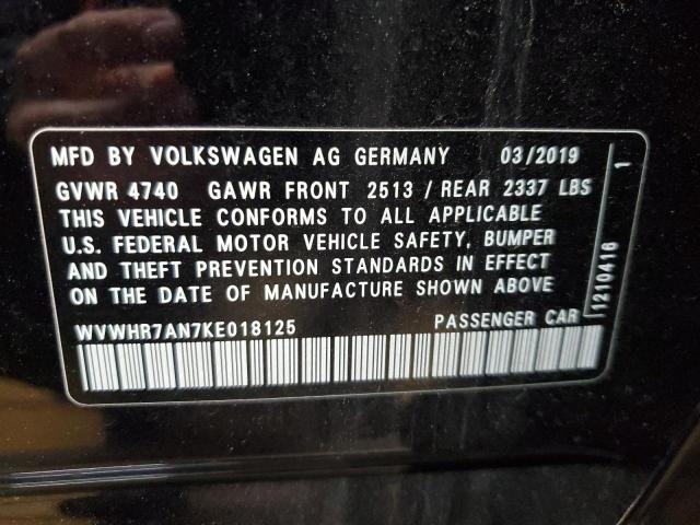 2019 VOLKSWAGEN ARTEON SEL WVWHR7AN7KE018125