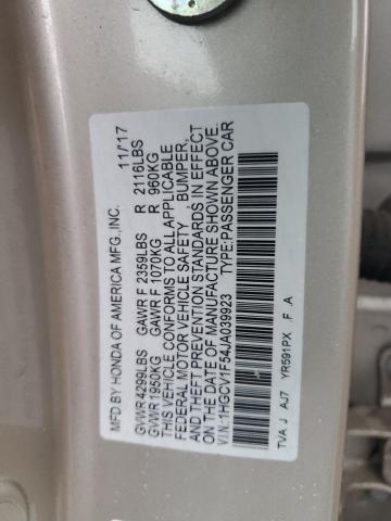 2018 HONDA ACCORD EXL 1HGCV1F54JA039923