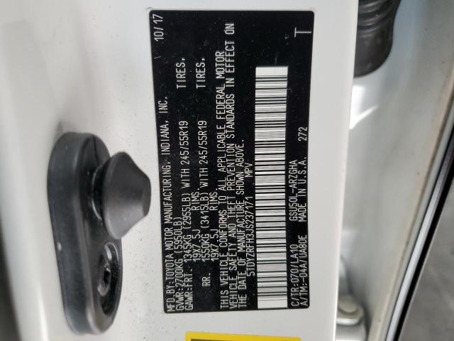 2018 TOYOTA HIGHLANDER - 5TDYZRFH3JS237171