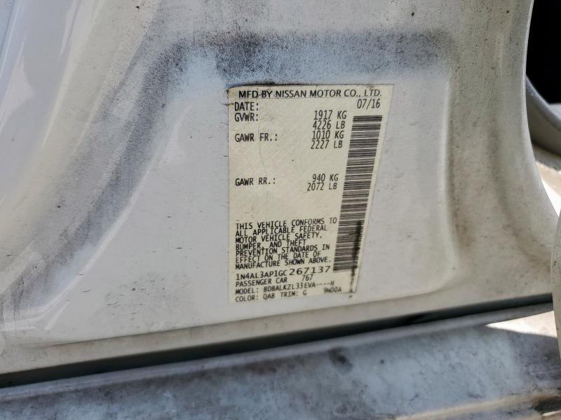 2016 NISSAN ALTIMA 2.5 - 1N4AL3AP1GC267137