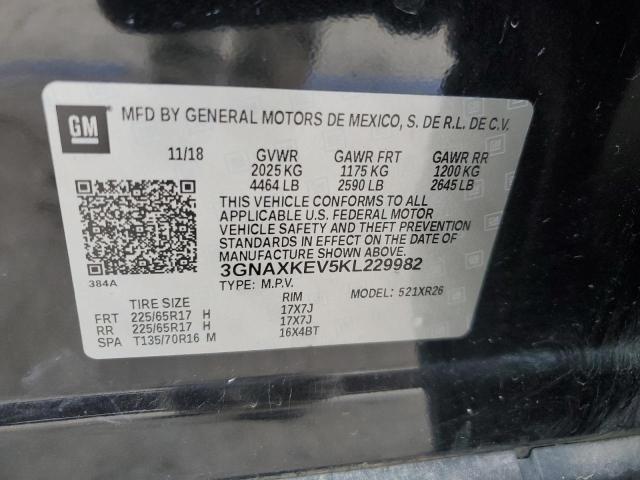 2019 CHEVROLET EQUINOX LT - 3GNAXKEV5KL229982