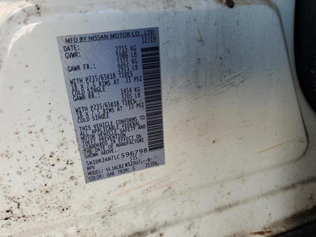 2020 NISSAN PATHFINDER - 5N1DR2AN7LC596798