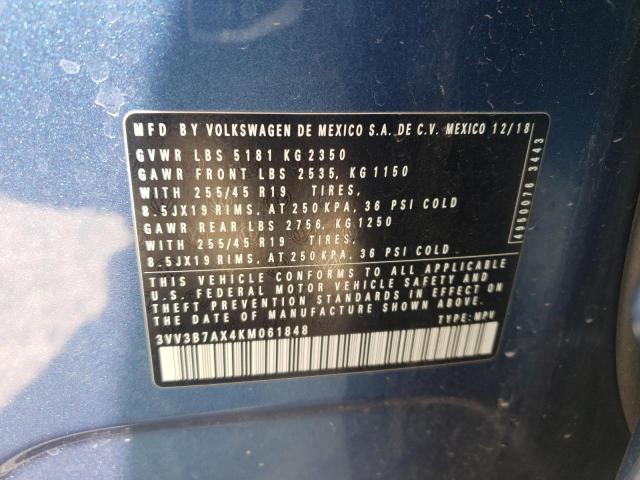 2019 VOLKSWAGEN TIGUAN SE - 3VV3B7AX4KM061848