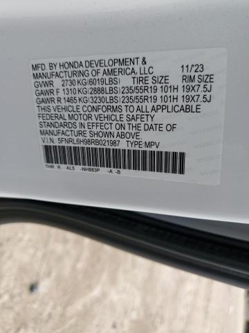 2024 HONDA ODYSSEY EL 5FNRL6H98RB021987