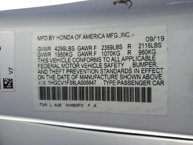 2020 HONDA ACCORD EXL - 1HGCV1F58LA005647
