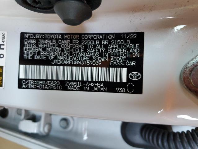 2022 TOYOTA PRIUS NIGH - JTDKAMFU8N3189039