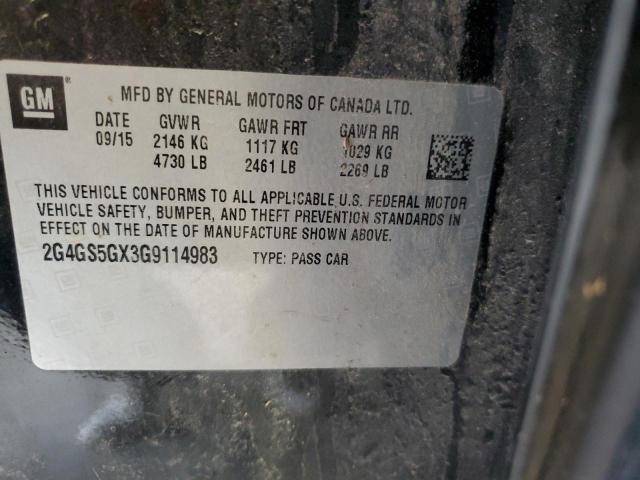 2016 BUICK REGAL PREM 2G4GS5GX3G9114983