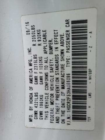 2017 HONDA ACCORD SPO - 1HGCR2F53HA066096