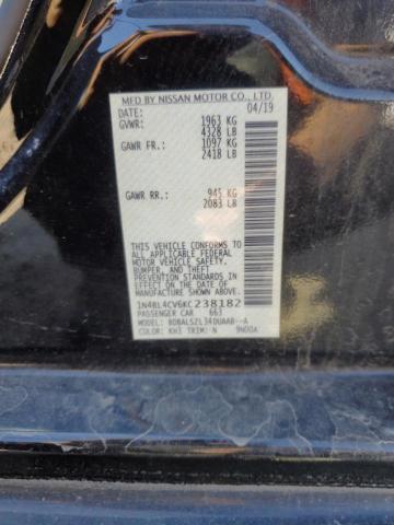 2019 NISSAN ALTIMA SR - 1N4BL4CV6KC238182