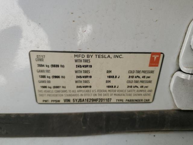 2017 TESLA MODEL S - 5YJSA1E29HF201107
