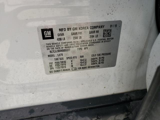 2019 CHEVROLET TRAX 1LT - KL7CJLSB4KB855377