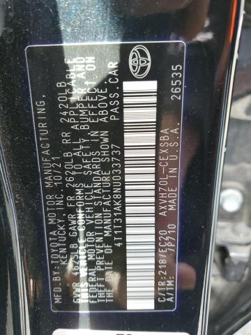 2022 TOYOTA CAMRY NIGH - 4T1T31AK8NU033737
