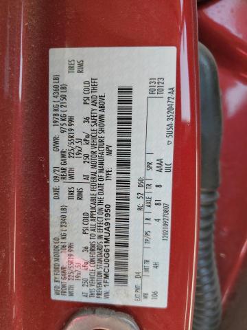 2021 FORD ESCAPE SE - 1FMCU0G61MUA91950
