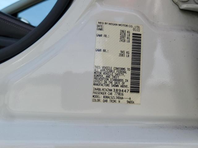 2022 NISSAN ALTIMA SR - 1N4BL4CV2NN389447